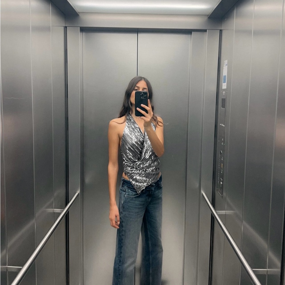 Zara Sequins Halter